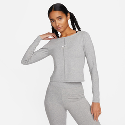 Women's - Nike NSW Air Long Sleeve Top - White/Gray