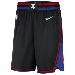 Men's - Nike 76ers City Edition Courtside Shorts - Black/Blue/Red