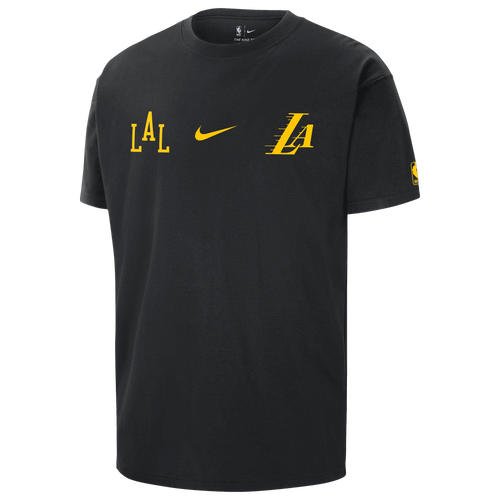 

Nike Mens Los Angeles Lakers Nike Lakers CTS City Edition M90 T-Shirt - Mens Black Size L