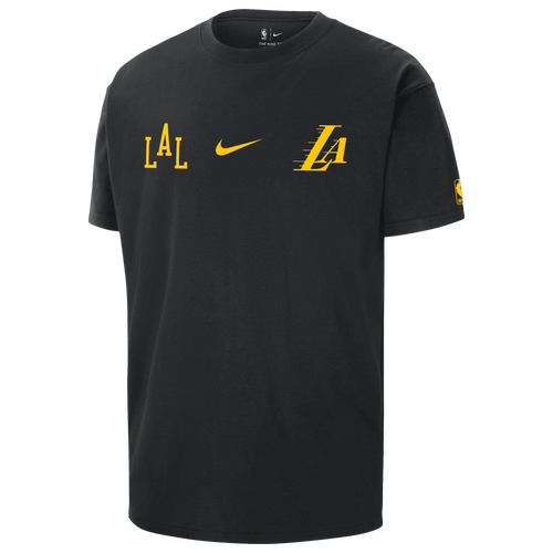 

Nike Mens Los Angeles Lakers Nike Lakers CTS City Edition M90 T-Shirt - Mens Black Size XXL