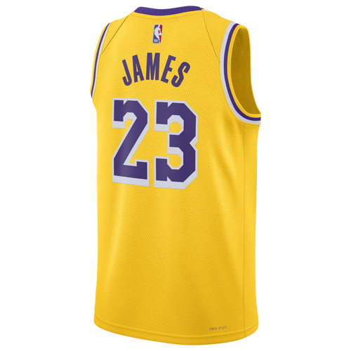 MENS - Nike Lakers Dri-FIT Swingman Icon Jersey - Yellow/Purple