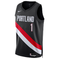 Nike Trail Blazers Swingman Icon Jersey - Nike Black