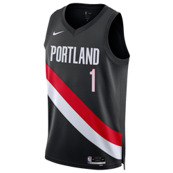 Men's - Nike Trail Blazers Swingman Icon Jersey - Black