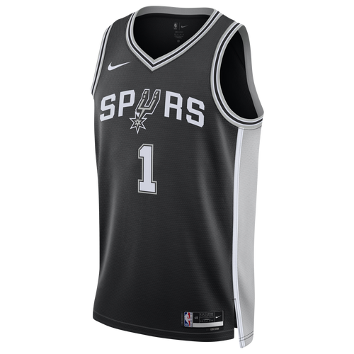 

Nike Mens Victor Wembanyama Nike Spurs Dri-FIT Swingman Jersey - Mens Black/White Size S