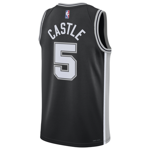 Nike Mens Stephon Castle Spurs Dri-FIT Swingman Icon 2022 Jersey - - Black