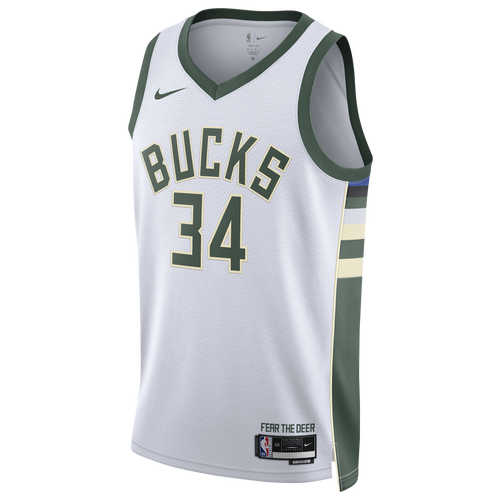 

Nike Mens Nike Bucks DF Swingman Jersey - Mens White/Green Size L