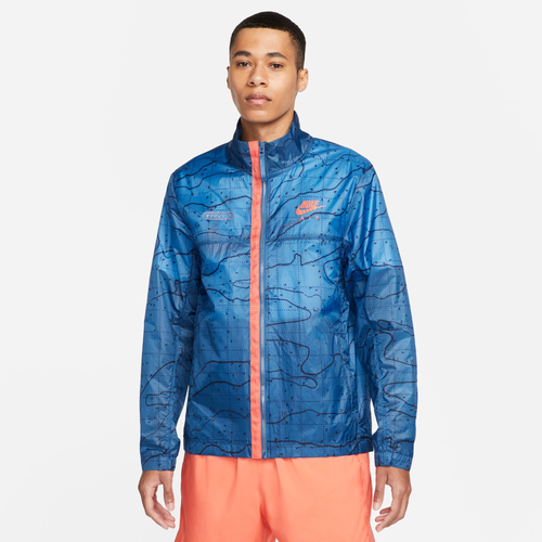 

Nike Mens Nike Air Woven UL Jacket - Mens Dark Marina Blue/Madder Root Size S