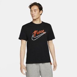 Men's - Nike Force Swoosh Short Sleeve Max T-Shirt - Black/Orange