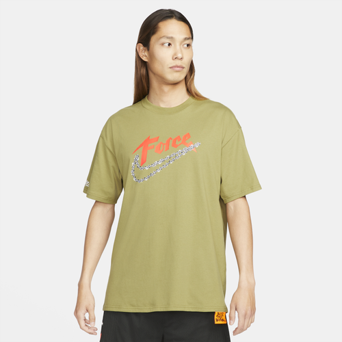 

Nike Mens Nike Force Swoosh Short Sleeve Max T-Shirt - Mens Olive/Orange Size S