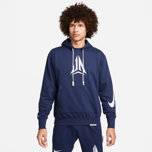 Nike Mens  Ja Morant Dri-fit Standard Issue Pullover In Midnight Navy/football Grey