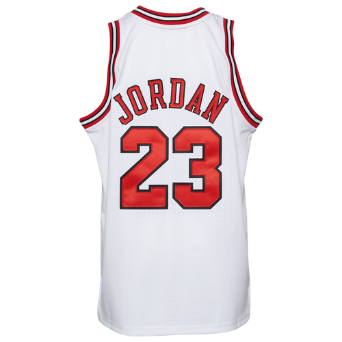 

Boys Mitchell & Ness Mitchell & Ness Bulls Authentic Jersey - Boys' Grade School White/Red Size S