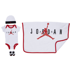 Boys' Infant - Jordan Air Hat and Blanket Set - White/Black