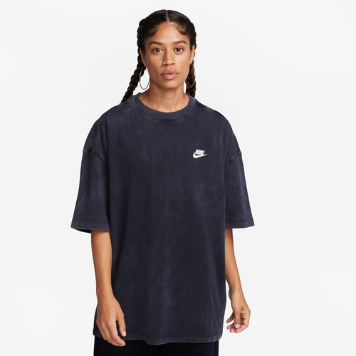 

Nike Womens Nike NSW Essential Short Sleeve OS Dunk T-Shirt - Womens White/Black Size L