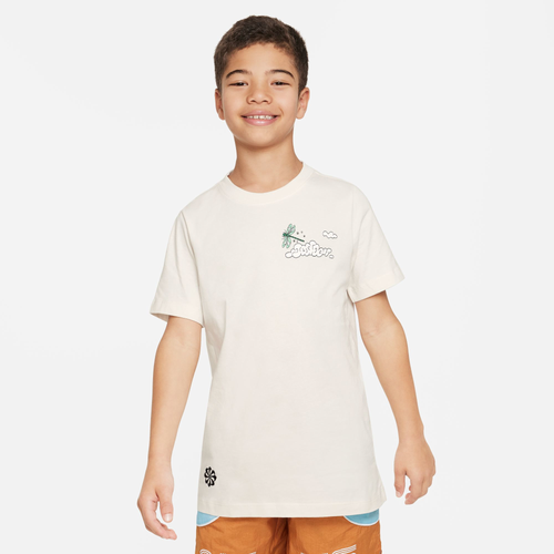 

Boys Nike Nike NSW Summertime T-Shirt - Boys' Grade School Phantom/White Size S