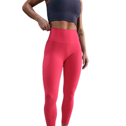 Women's - Nike DriFIT One High Rise 7/8 Pocket Tight - Rush Pink