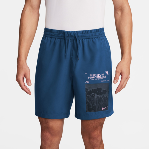 

Nike Mens Nike Dri-Fit Form 7UL Shorts - Mens Court Blue/Pink Size XL
