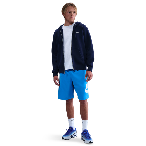  - Nike Club Woven Shorts - Lt Photo Blue/White