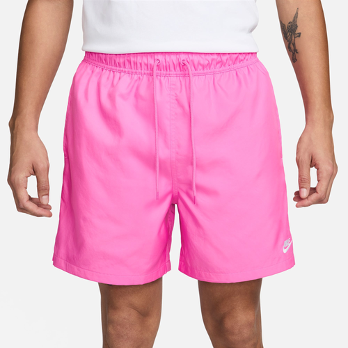Shop Nike Mens  Club Flow Shorts In Pink/white