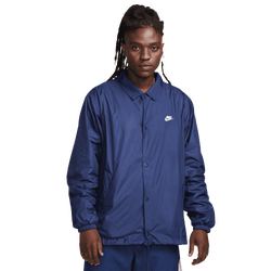 Men's - Nike Club Coaches Jacket - Midnight Navy/White