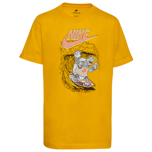 

Boys Nike Nike Sun Splash Turtle T-Shirt - Boys' Grade School University Gold/Pink Size S