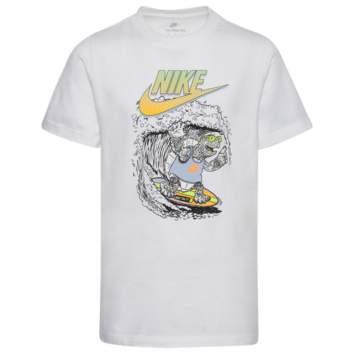 

Boys Nike Nike Sun Splash Turtle T-Shirt - Boys' Grade School White/Volt Size L