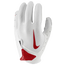 Nike YTH Vapor Jet 7.0 Receiver Gloves - Boys' Grade School White/White/University Red
