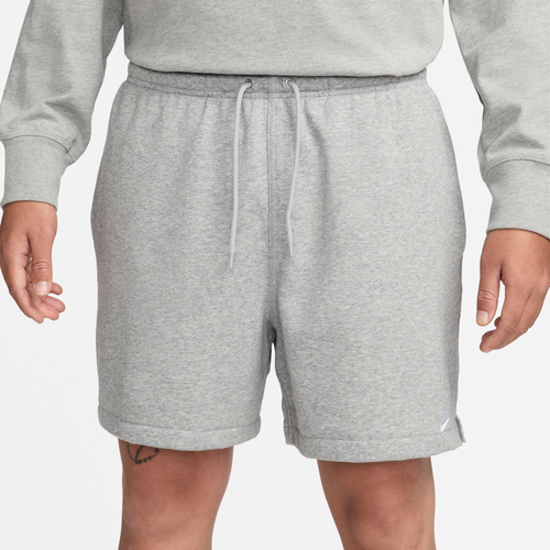 

Nike Mens Nike Club Flow French Terry Shorts - Mens White/Dark Grey Heather Size S