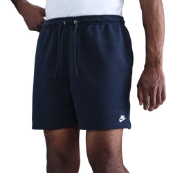 Men's - Nike Club Flow French Terry Shorts - Obsidian/White/Obsidian