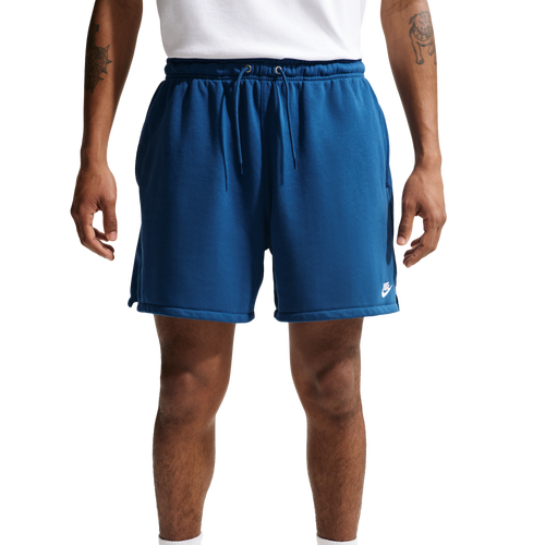Nike Club Flow French Terry Shorts - Nike Court Blue/White