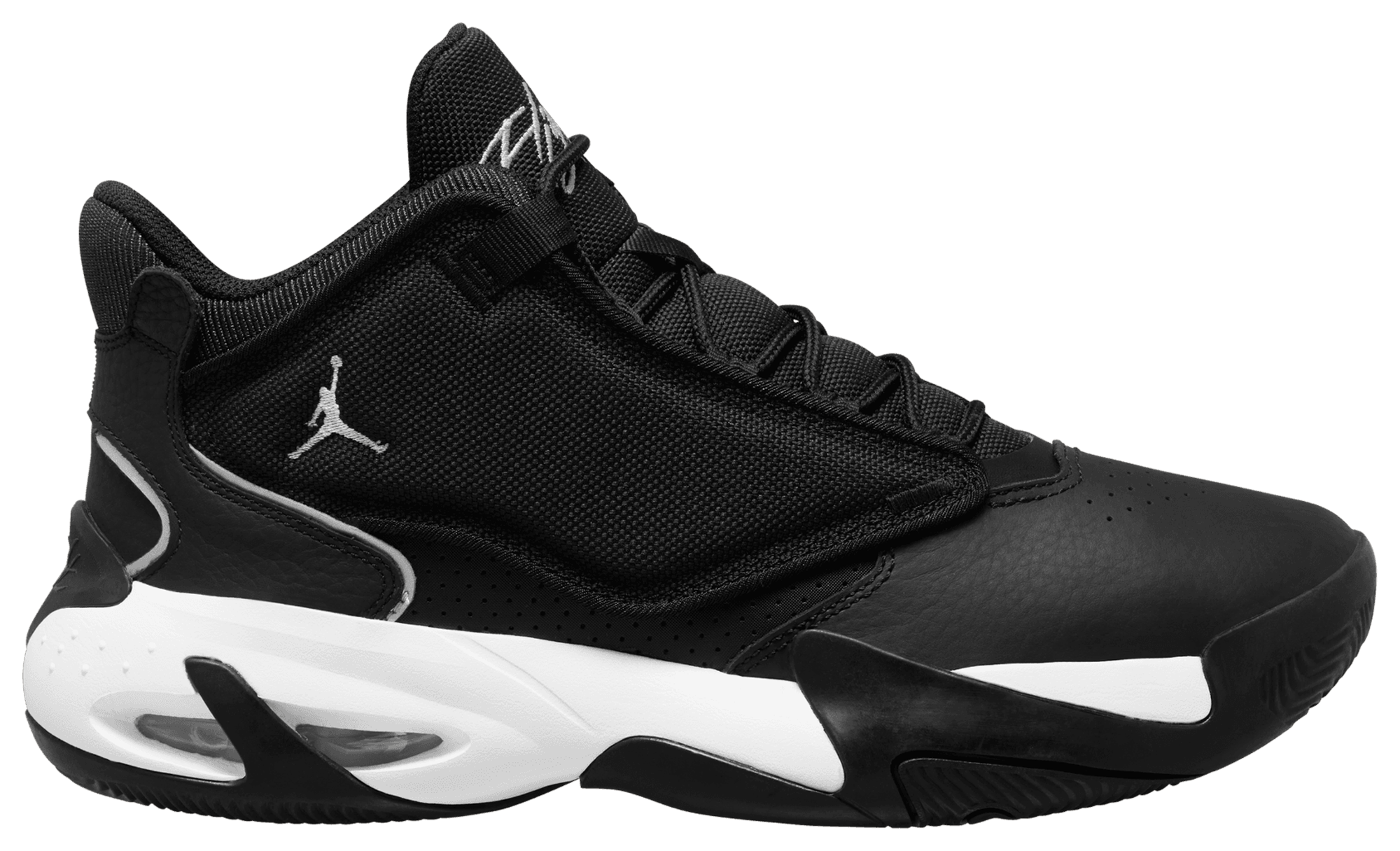 black and white jordans max aura