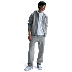 Men's - Nike Open Hem Club Pants - Lt Smoke Grey/Dk Grey Heather/White