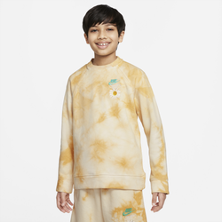 Boys' Grade School - Nike HBR Statement Crew - Sanded Gold/Rush Pink