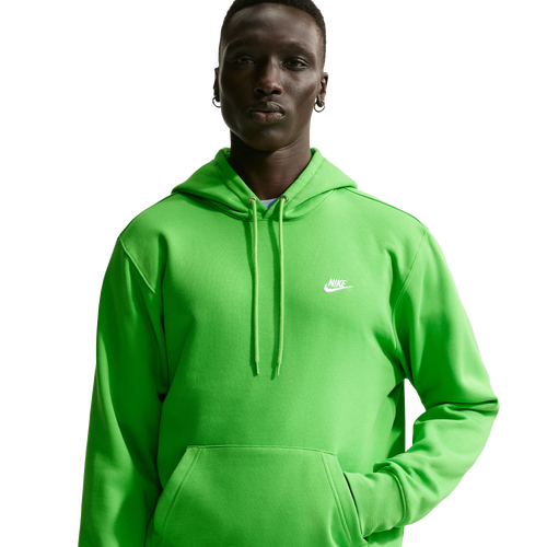 MENS - Nike Club Pullover Hoodie - White/Green
