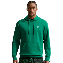 Men's - Nike Club BB Pull Over Hoodie - Malachite/White/Malachite