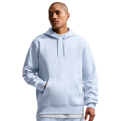 Men's - Nike Club BB Pull Over Hoodie - Hydrogen Blue/Hydrogen Blue/White