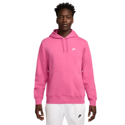 Men's - Nike Club Basketball Pullover Hoodie - Pinksicle/White
