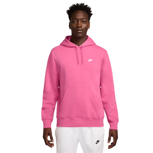 MENS - Nike Club Basketball Pullover Hoodie - Pinksicle/White