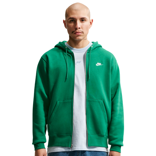 Nike Club Full-Zip Hoodie - Nike White/Malachite