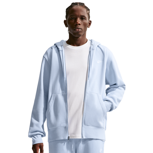 Nike Club Full-Zip Hoodie - Nike Hydrogen Blue/White