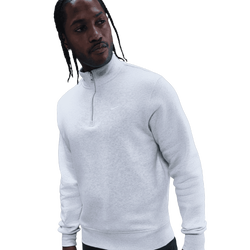 Men's - Nike Club Fleece Half-Zip - Gray/White