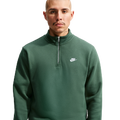 Nike Club Fleece Half-Zip - Nike Fir/White