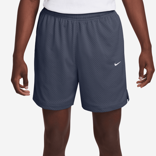Shop Nike Mens  Solo Swoosh Mesh Shorts In Thunder/white