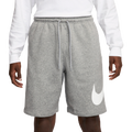 Nike Solo Swoosh Fleece Shorts - Nike Light Smoke Grey/White Dark Heather