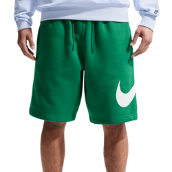 Men's - Nike Solo Swoosh Fleece Shorts - Malachite/White/Malachite