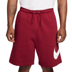 Men's - Nike Solo Swoosh Mesh Shorts - Team Crimson/White