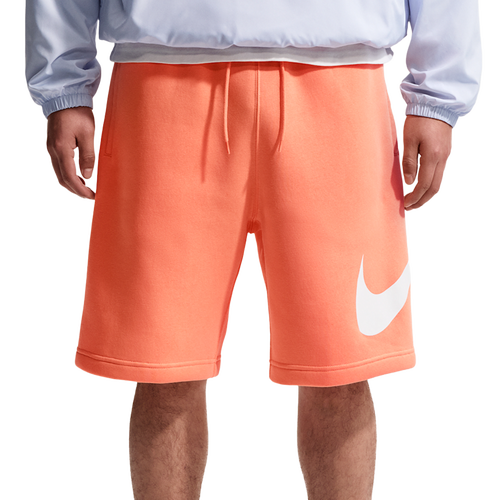 Nike Solo Swoosh Fleece Shorts - Nike Orange Frost/White