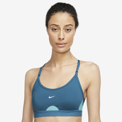 Women's - Nike Plus Dri-FIT Indy U-Neck Bra - Teal