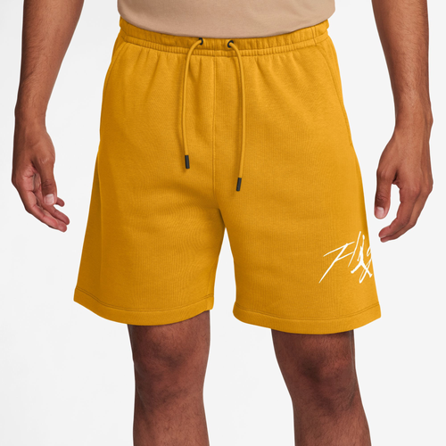 

Jordan Mens Jordan Essential Fleece HBR Shorts - Mens Yellow Ochre/White Size 3XL