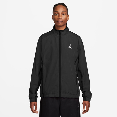 

Jordan Mens Jordan Essential HBR Woven Jacket - Mens Black/Black/White Size L