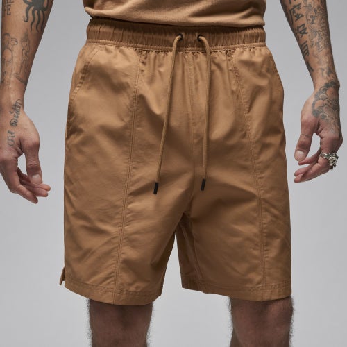 Jordan Mens  Essential Woven Shorts In Legend Dark Brown/white